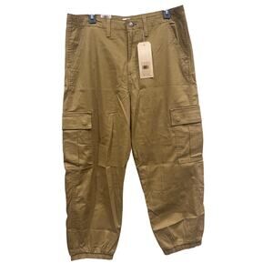 Levi's High Waisted Baggy Cropped Cargo Jogger Pants Lightweight Women's 32x25